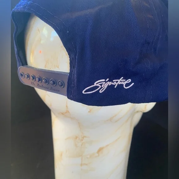 Vintage NWT Deadstock University of Notre Dame Blue Yellow Signature 80s 90s Hat - Picture 4 of 6